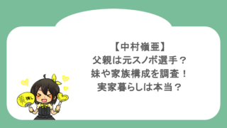 中村嶺亜の父親は元スノボ選手？妹や家族構成を調査！実家暮らしは本当？